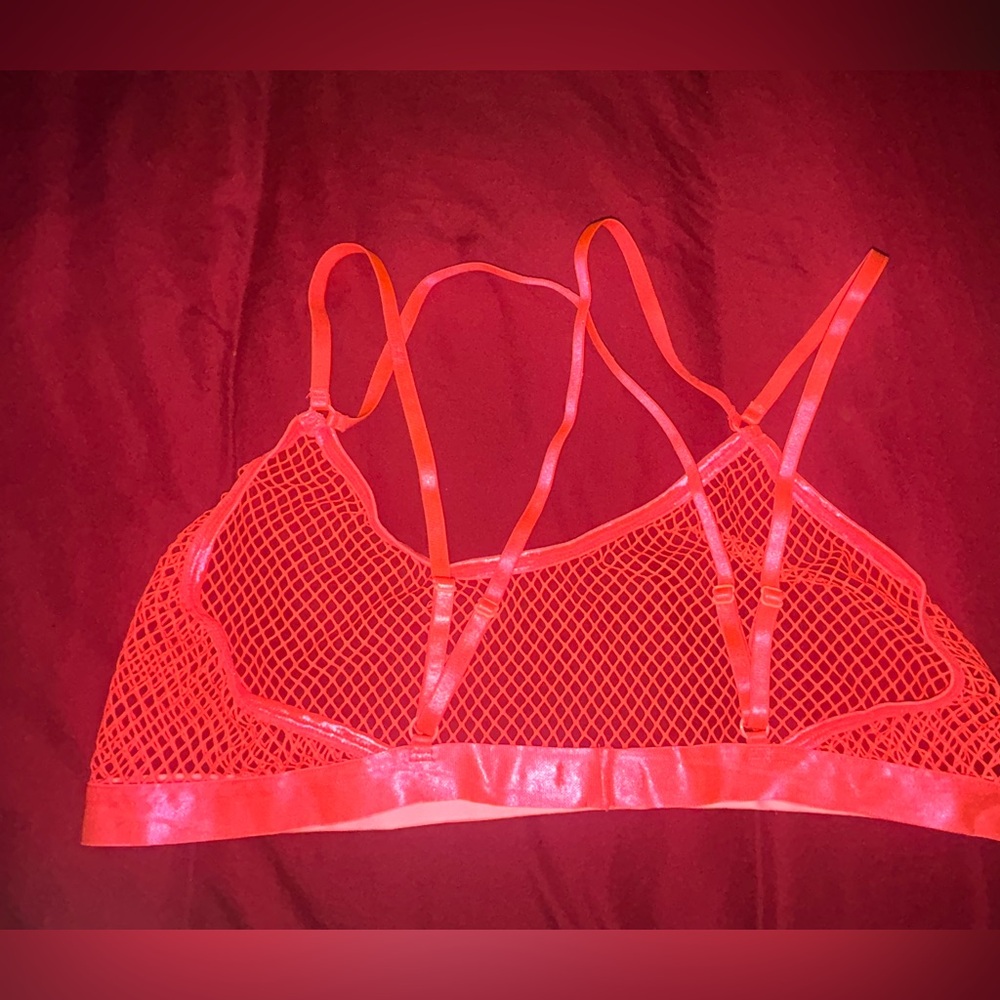 Dolls Kill Neon PINK Mesh Bralette - Picture 3 of 4